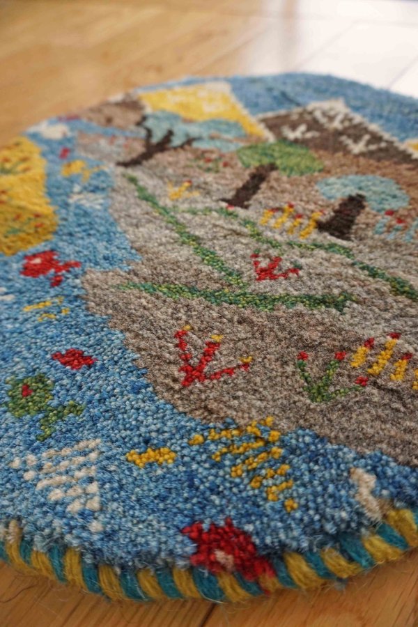 画像2: カシュクリ/座布団サイズ・丸37×37cm (2)