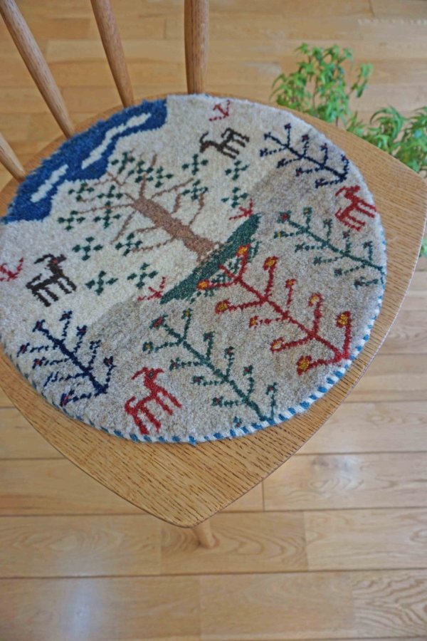 画像5: カシュクリ/座布団サイズ・丸39×39cm (5)