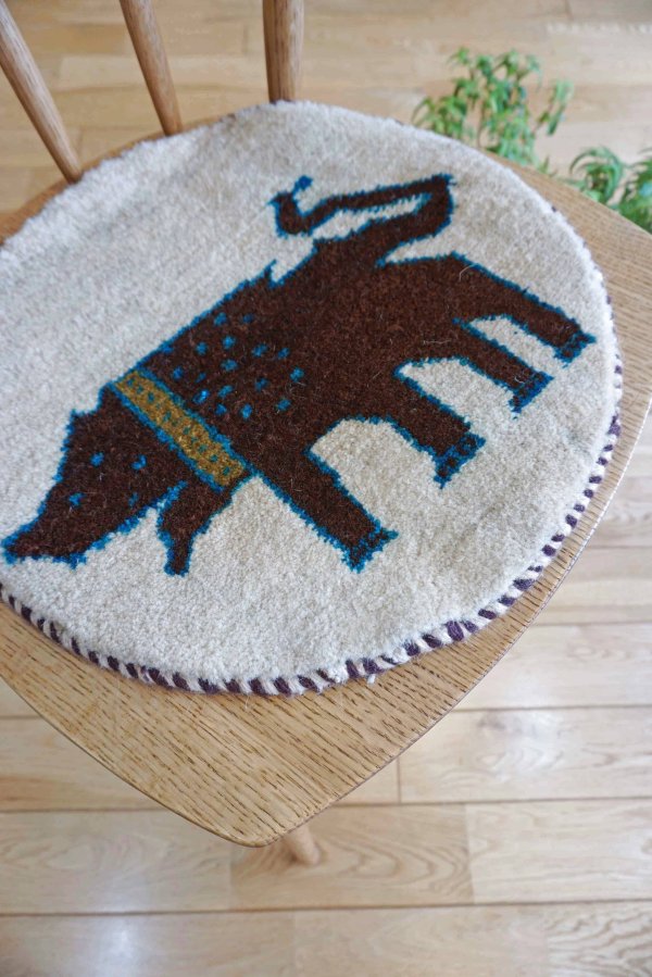 画像5: カシュクリ/座布団サイズ・丸40×40cm (5)