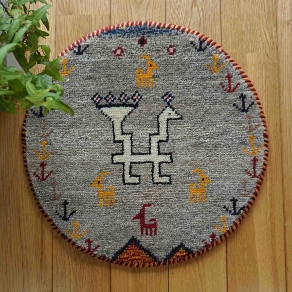 画像1: カシュクリ/座布団サイズ・丸39×38cm (1)