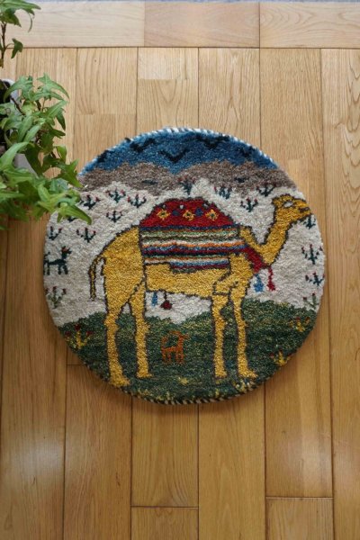 画像1: カシュクリ/座布団サイズ・丸38×39cm