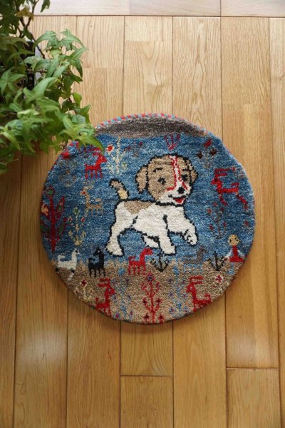 画像1: カシュクリ/座布団サイズ・丸37×37cm