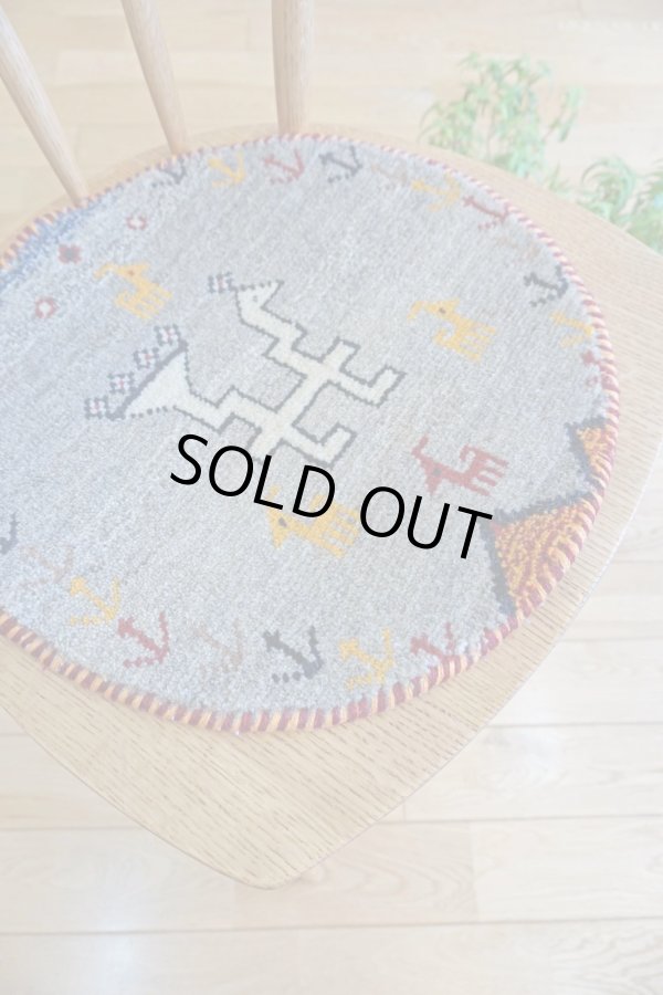 画像5: カシュクリ/座布団サイズ・丸39×38cm (5)