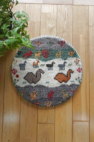 画像1: カシュクリ/座布団サイズ・丸38×38cm