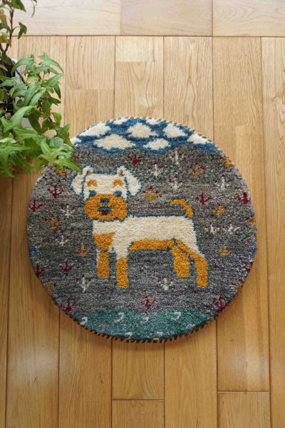 画像1: カシュクリ/座布団サイズ・丸40×40cm