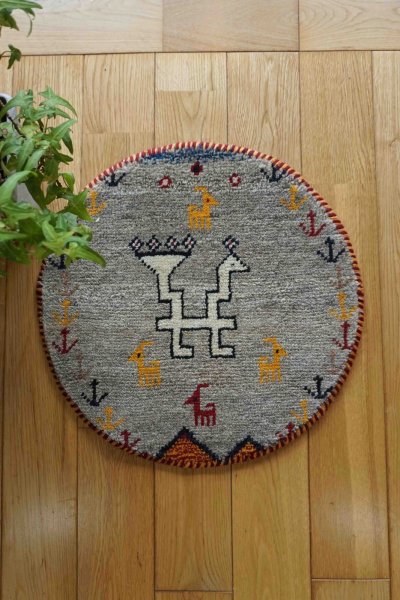 画像1: カシュクリ/座布団サイズ・丸39×38cm