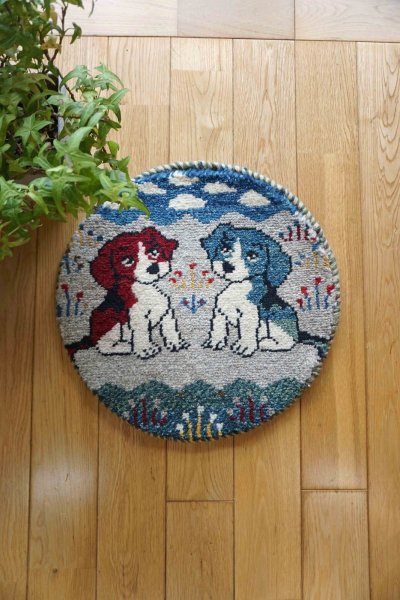 画像1: カシュクリ/座布団サイズ・丸38×38cm