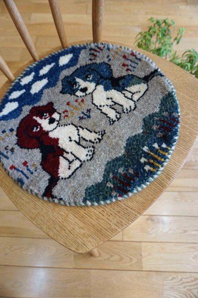 画像3: カシュクリ/座布団サイズ・丸38×38cm