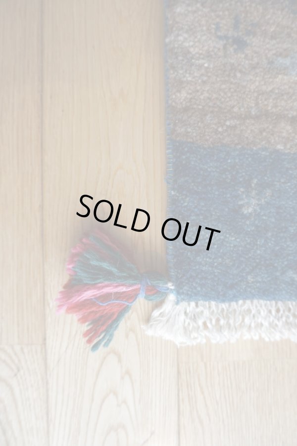 画像5: ギャッベ/座布団サイズ40×41cm（フリンジ・ボンボリあり） (5)