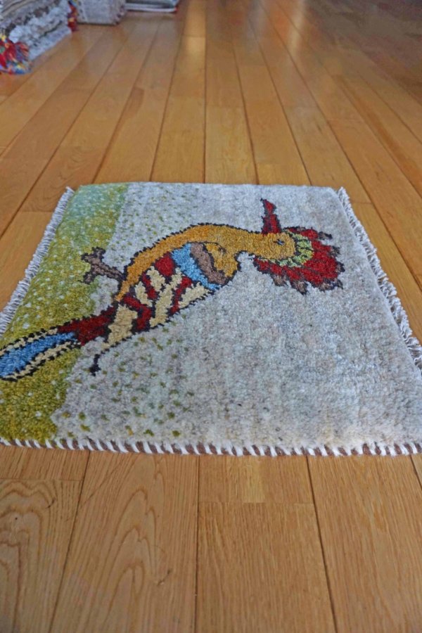 画像4: ギャッベ/座布団サイズ40×44cm（ボンボリなし） (4)