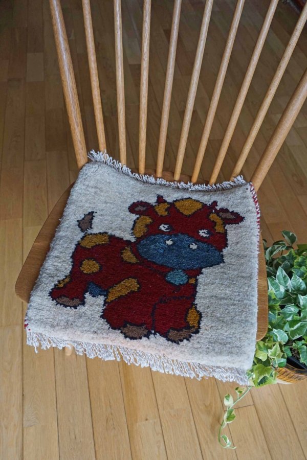 画像6: ギャッベ/座布団サイズ42×43cm（ボンボリなし） (6)