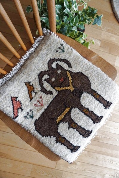 画像3: ギャッベ/座布団サイズ43×40cm(ボンボリなし)