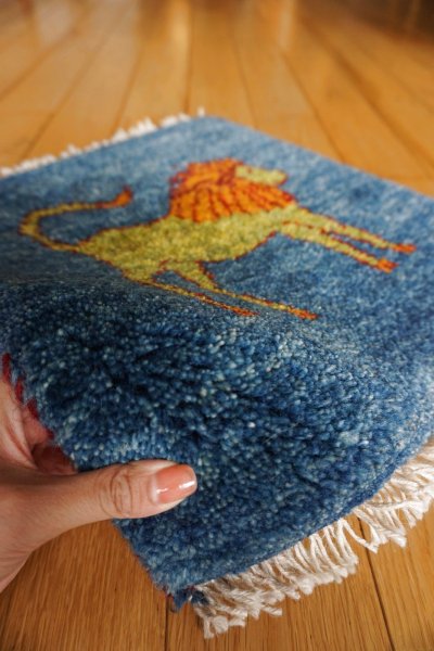 ギャッベ　座布団サイズ ギャッベ/座布団サイズ40×41cm（フリンジ・ボンボリあり