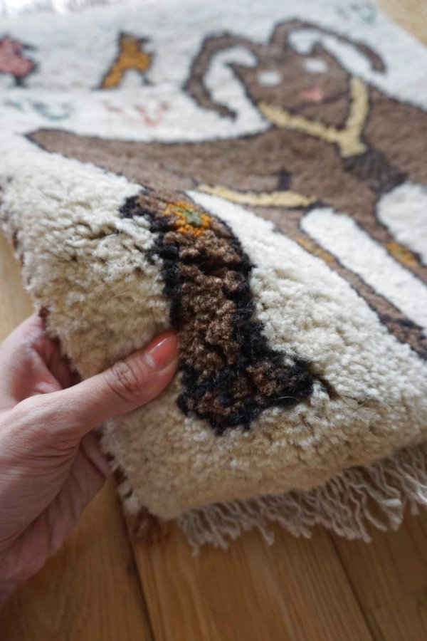 画像3: ギャッベ/座布団サイズ43×40cm（ボンボリなし） (3)