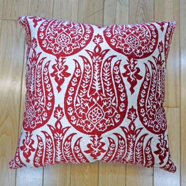 画像1: シルク&ベルベットクッションカバー約50×50cm(中材付き) (1)