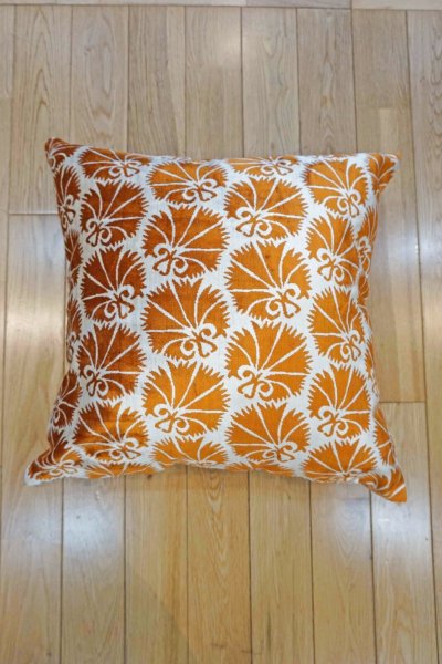 画像1: シルク&ベルベットクッションカバー約50×50cm(中材付き)