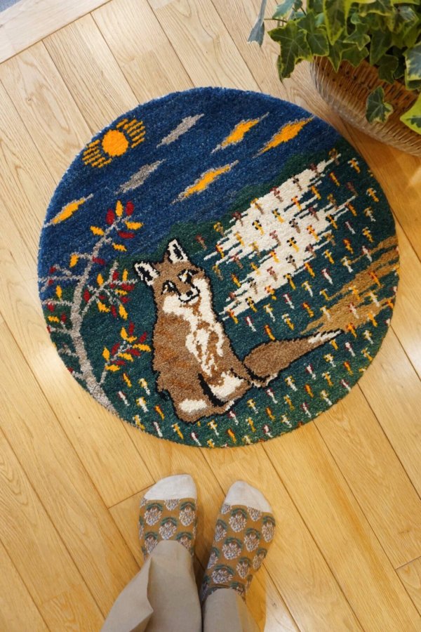 画像1: カシュクリ/座布団サイズ大・丸58×58cm (1)