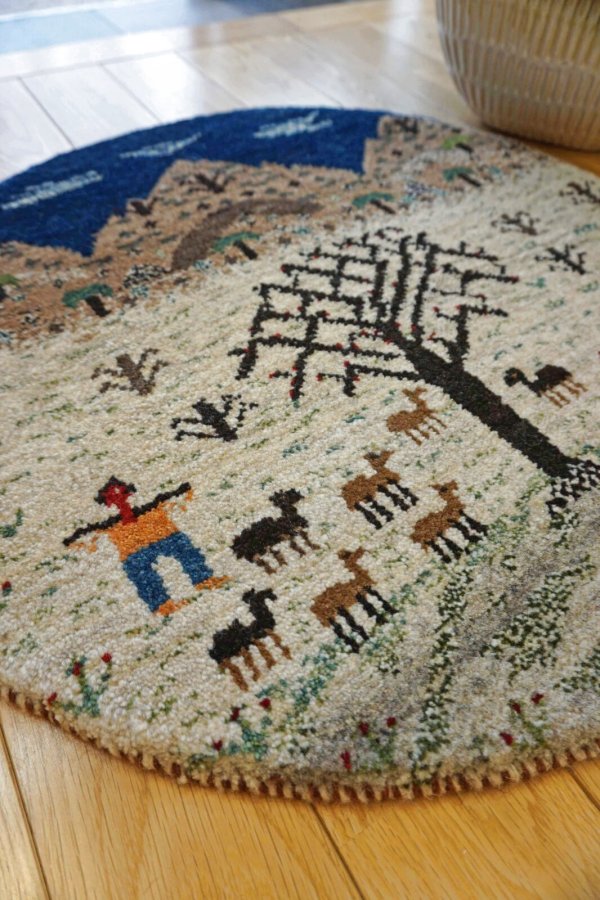 画像2: カシュクリ/座布団サイズ大・丸58×58cm (2)