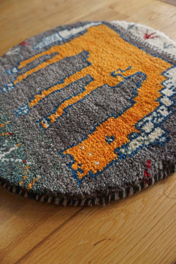 画像2: カシュクリ/座布団サイズ・丸39×39cm (2)