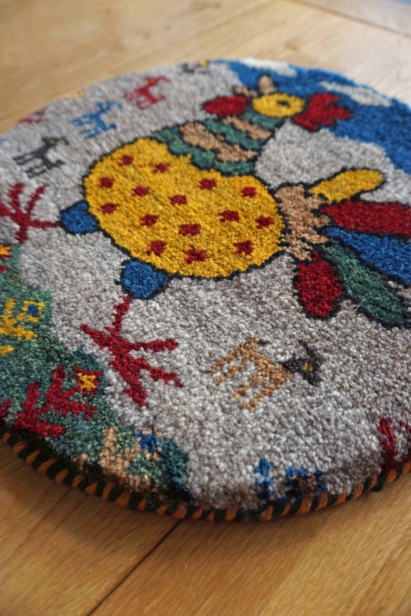 画像2: カシュクリ/座布団サイズ・丸38×38cm (2)