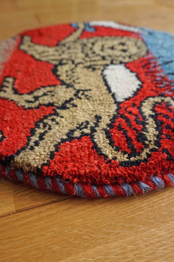 画像4: カシュクリ/座布団サイズ・丸37×37cm (4)