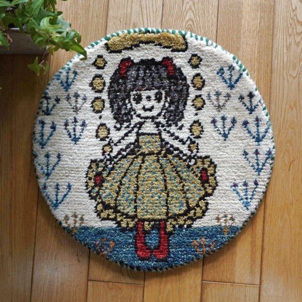 画像1: カシュクリ/座布団サイズ・丸38×38cm (1)