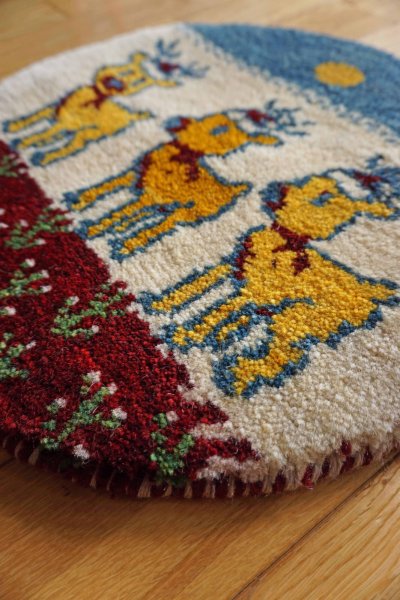 画像2: カシュクリ/座布団サイズ・丸40×40cm