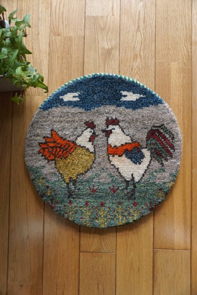 画像1: カシュクリ/座布団サイズ・丸38×38cm