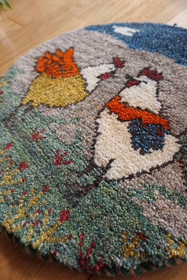 画像2: カシュクリ/座布団サイズ・丸38×38cm (2)