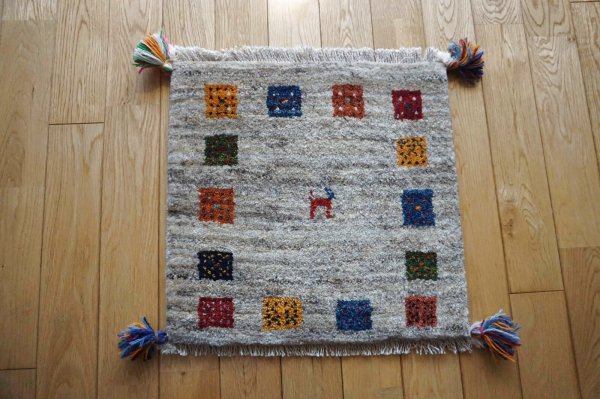 画像3:  『福袋2026』ギャッベ/座布団サイズ約40×40cm 2枚セット 通常価格¥19,800  (3)