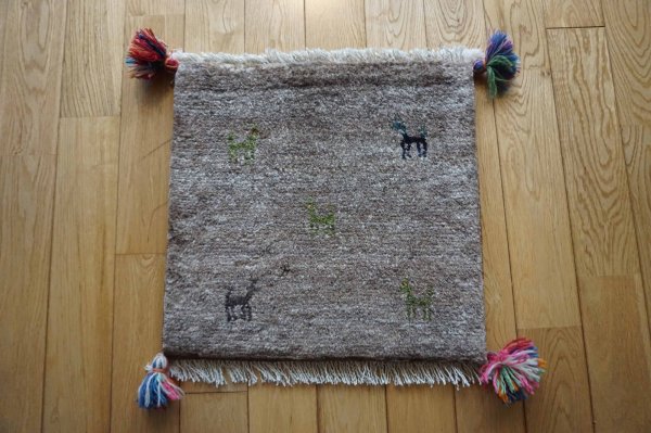 画像3:  『福袋2026』ギャッベ/座布団サイズ約40×40cm 2枚セット 通常価格¥19,800  (3)