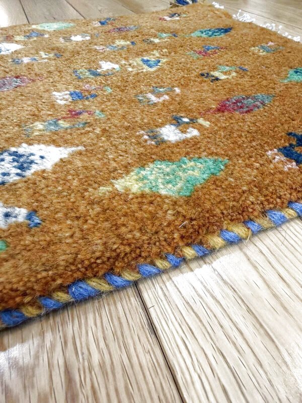 画像5: ギャッベ/座布団サイズ39×41cm（フリンジ・ボンボリあり） (5)