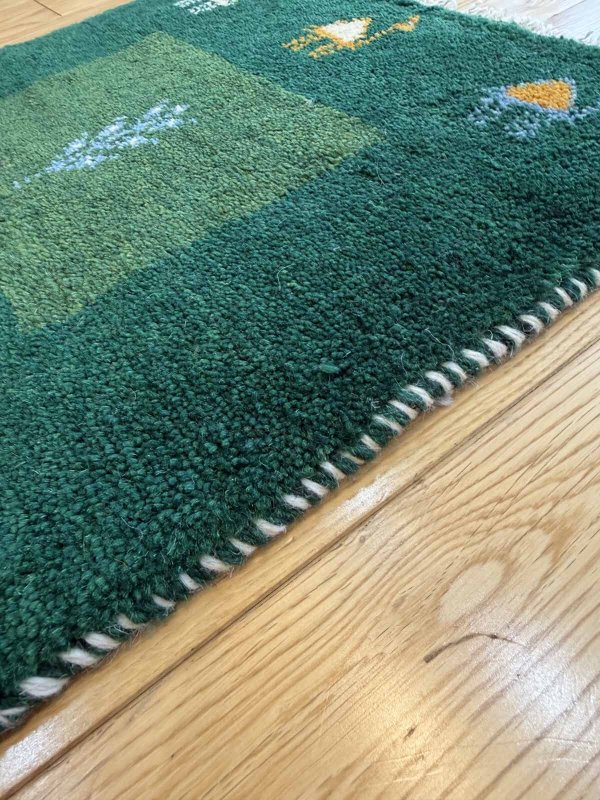 画像5: ギャッベ/座布団サイズ41×45cm（フリンジ・ボンボリあり） (5)