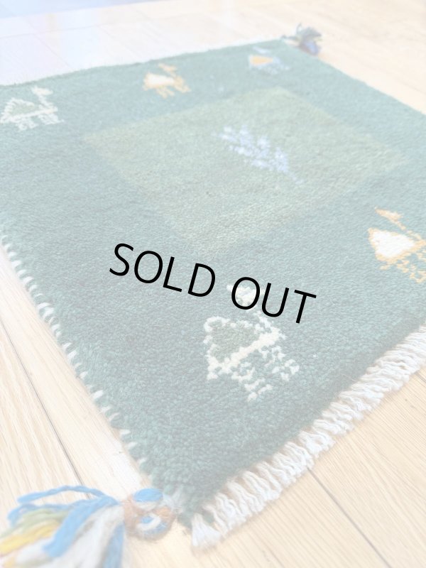 画像3: ギャッベ/座布団サイズ41×45cm（フリンジ・ボンボリあり） (3)