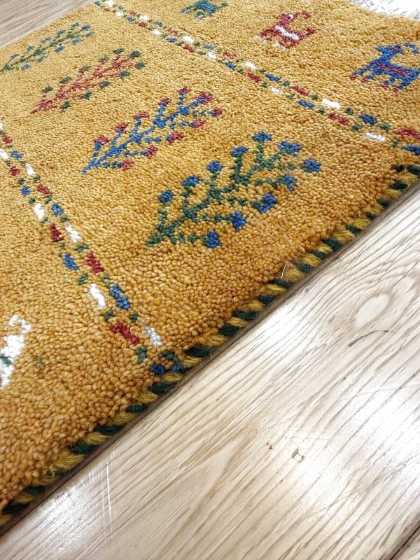 画像5: ギャッベ/座布団サイズ40×43cm（フリンジ・ボンボリあり） (5)