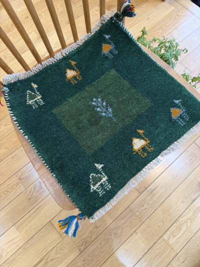 画像3: ギャッベ/座布団サイズ41×45cm（フリンジ・ボンボリあり）