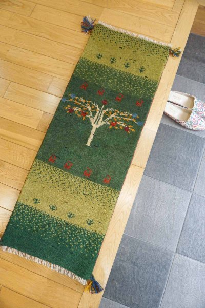 画像1: ギャッベ細長サイズ109×40cm