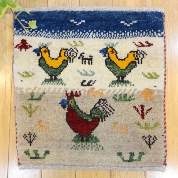 画像1: カシュクリ/座布団サイズ・四角43×41cm(フリンジなし) (1)