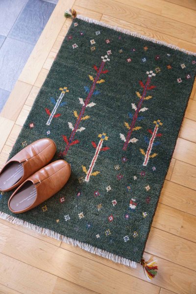 画像1: ギャッベ/玄関マット大88×60cm