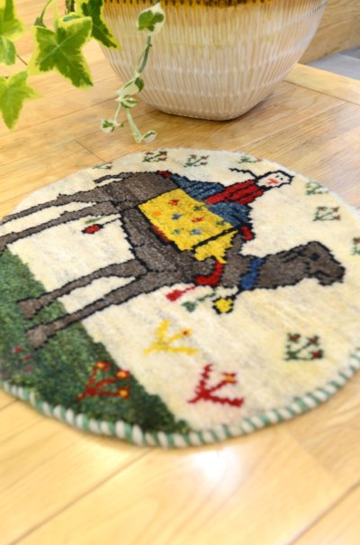 画像2: カシュクリ/座布団サイズ・丸38×38cm