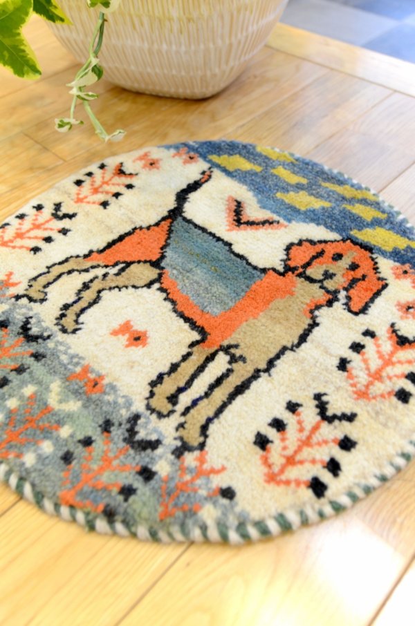 画像2: カシュクリ/座布団サイズ・丸38×38cm (2)