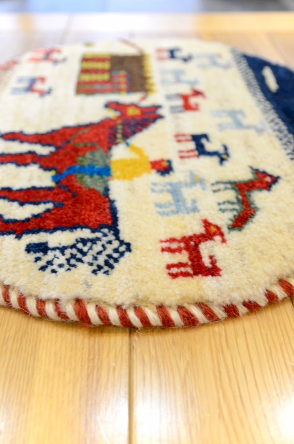 画像3: カシュクリ/座布団サイズ・丸37×38cm (3)