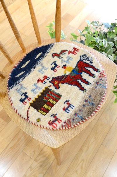 画像3: カシュクリ/座布団サイズ・丸37×38cm