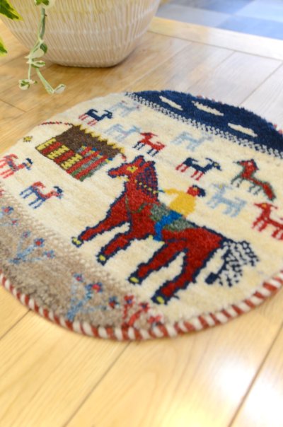 画像2: カシュクリ/座布団サイズ・丸37×38cm