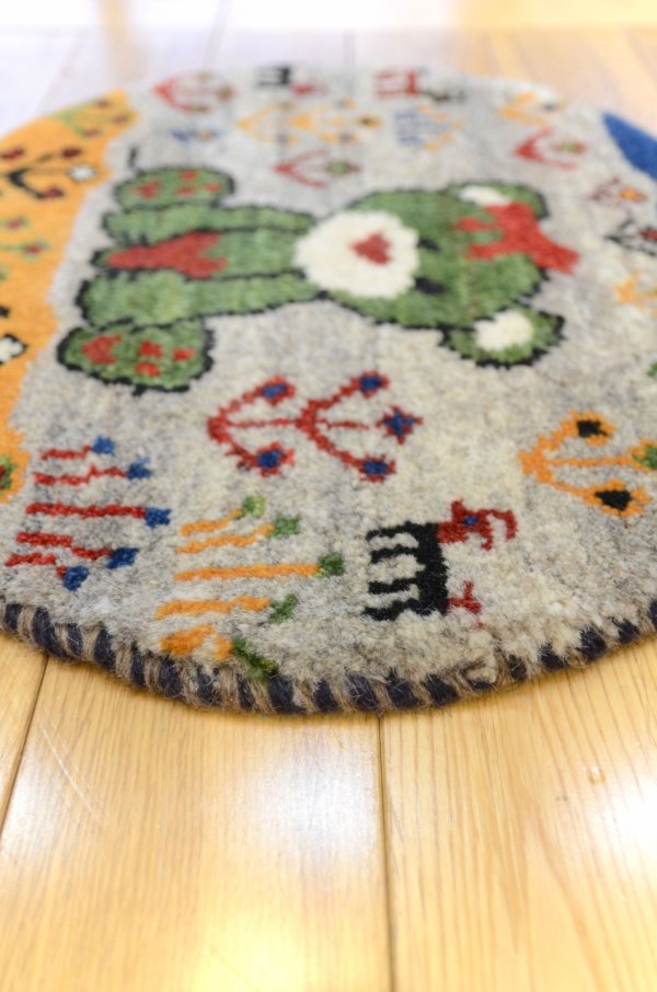 画像3: カシュクリ/座布団サイズ・丸38×39cm (3)