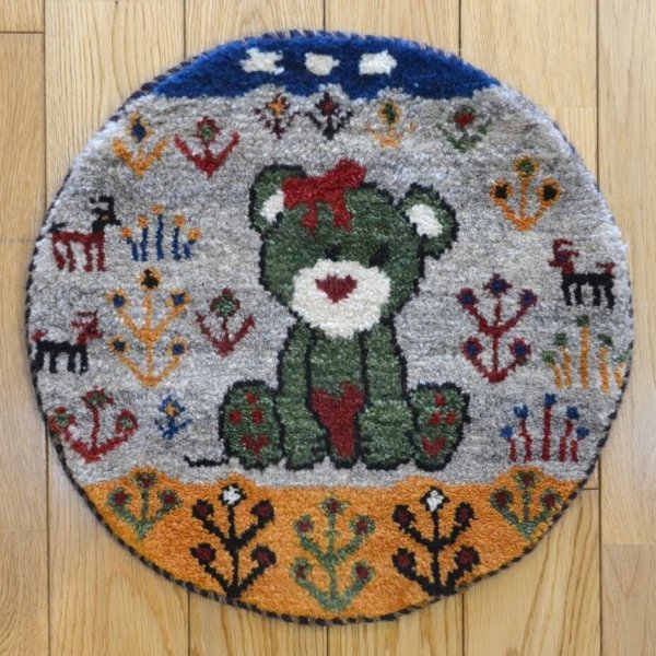 画像1: カシュクリ/座布団サイズ・丸38×39cm (1)