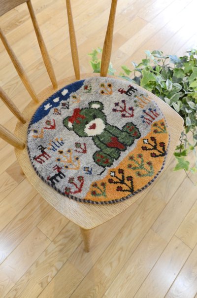 画像3: カシュクリ/座布団サイズ・丸38×39cm