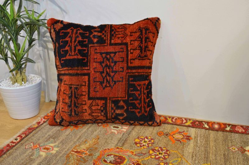 アンティーク絨毯クッションカバー 40×40cm - abraj（アブラッシュ