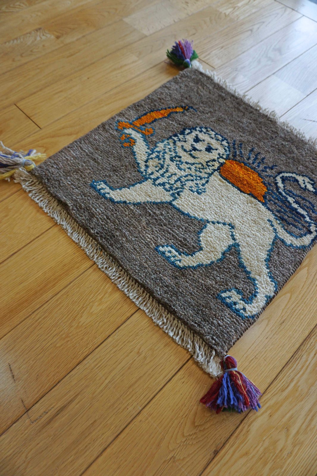 ギャッベ/座布団サイズ40×41cm（フリンジ・ボンボリあり
