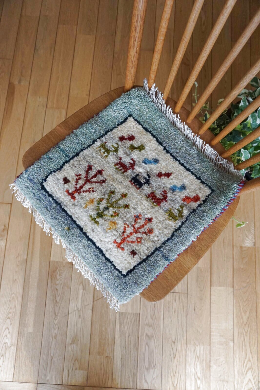 ギャッベ/座布団サイズ40×44cm（ボンボリなし） - abraj（ア